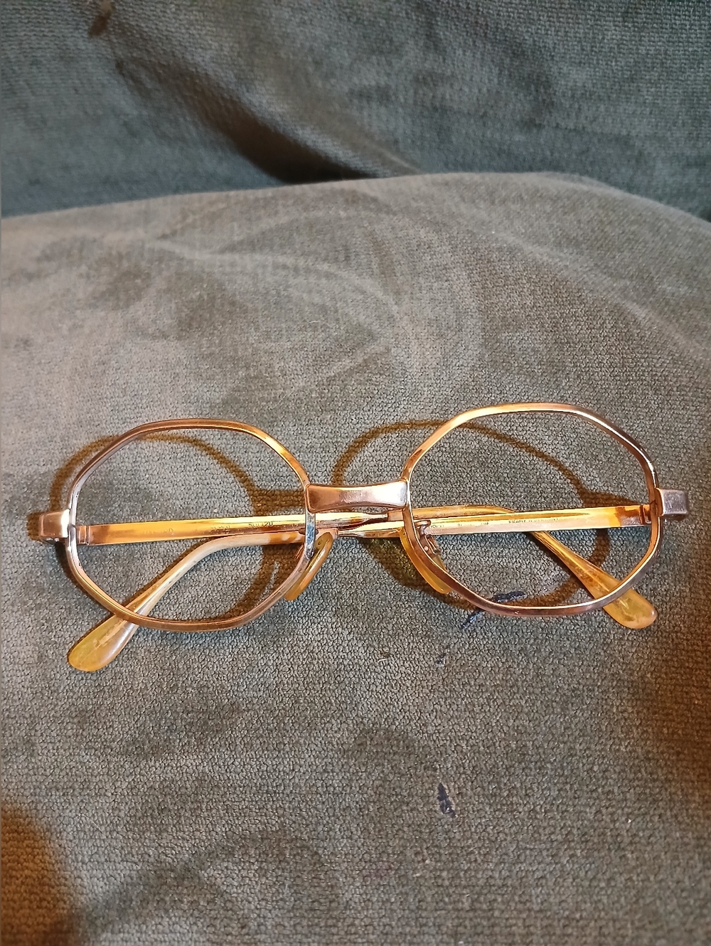 Vintage 12 Kt Gold-filled Round Hexagon Eyeglass Frames